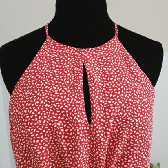 Abbeline High Neck Sleeveless Thin Strap Keyhole Tie Front Crop Top Medium - Picture 5 of 9